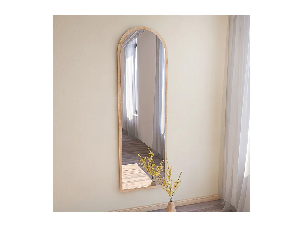 Emri - Miroir sur pieds en bois 50x160cm - Bois clair