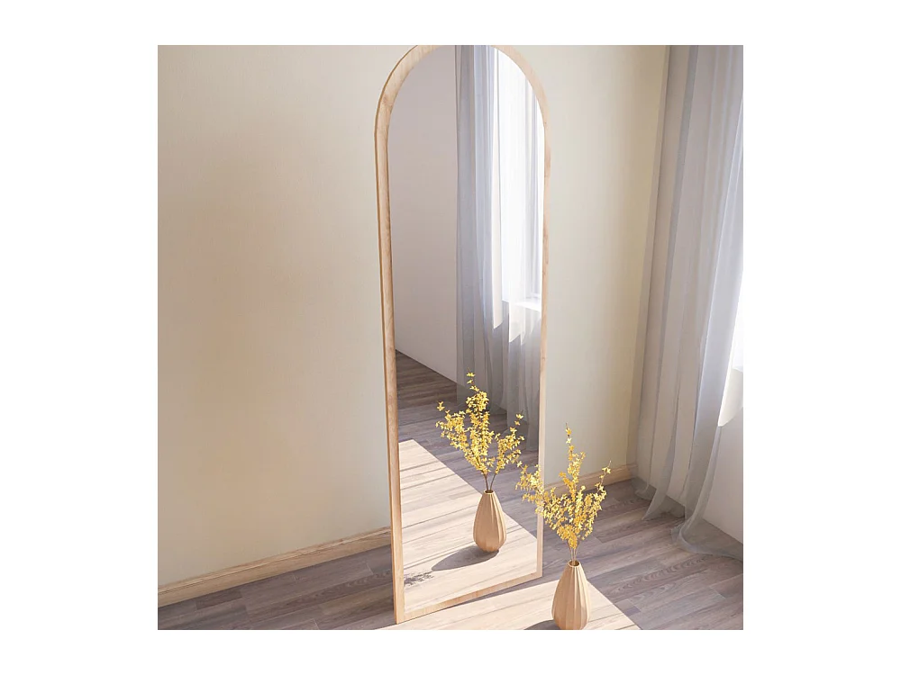 Emri - Miroir sur pieds en bois 50x160cm - Bois clair