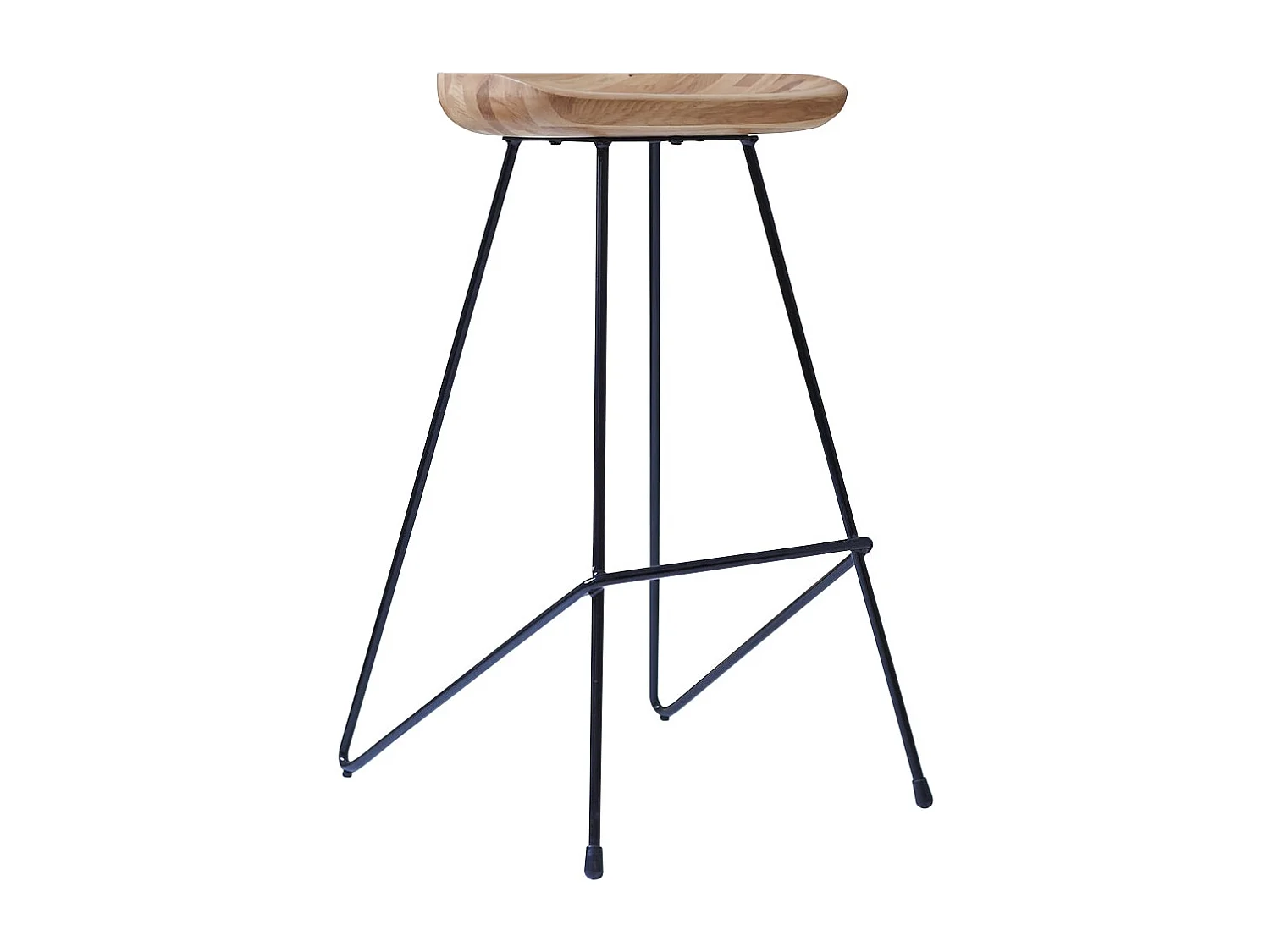 Hocker Barhocker mit schwarzem Metall