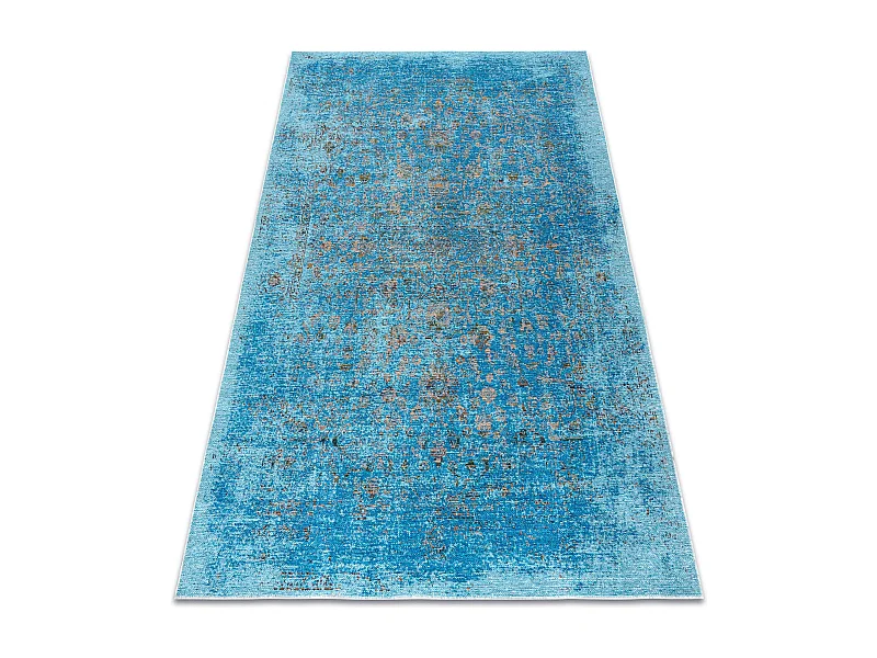 Wollteppich ANTIGUA 518 75 JQ500 OSTA - Abstraktion flach gewebt blau 200x300 cm