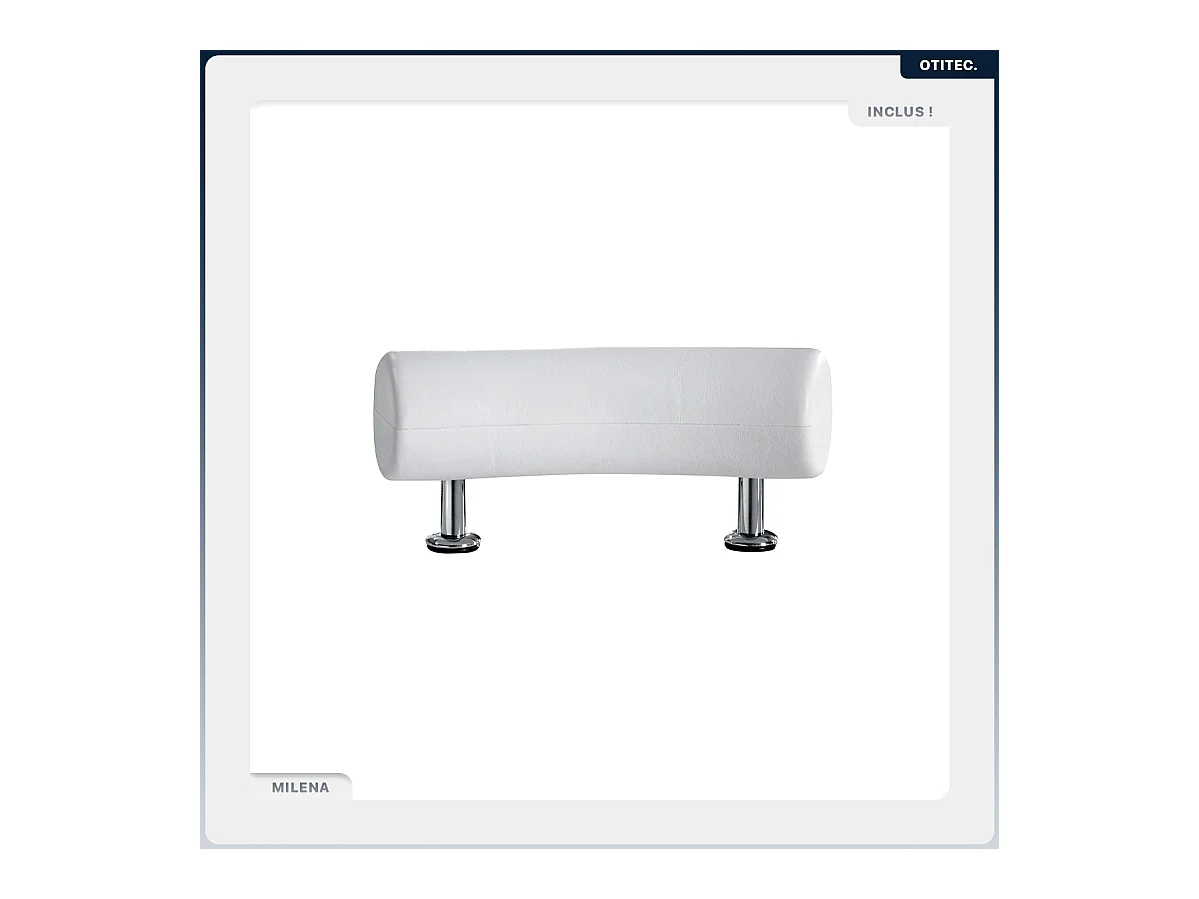 Baignoire asymétrique - 150 x 70 cm - Gauche - sans Habillage - avec Pieds - Poignées - Repose-tête - Vidage Chrome - MILENA PREMIUM