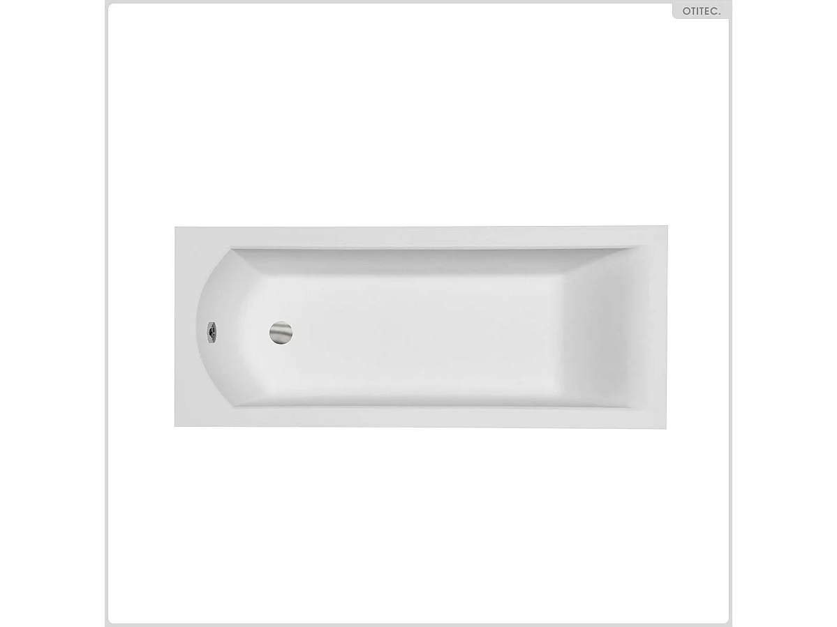 Baignoire rectangulaire - 150 x 70 cm - sans Habillage - avec Pieds - Vidage Chrome - SHEA