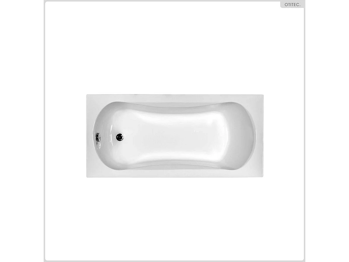 Baignoire rectangulaire - 160 x 70 cm - avec Habillage - Pieds - Vidage Chrome - ARIA