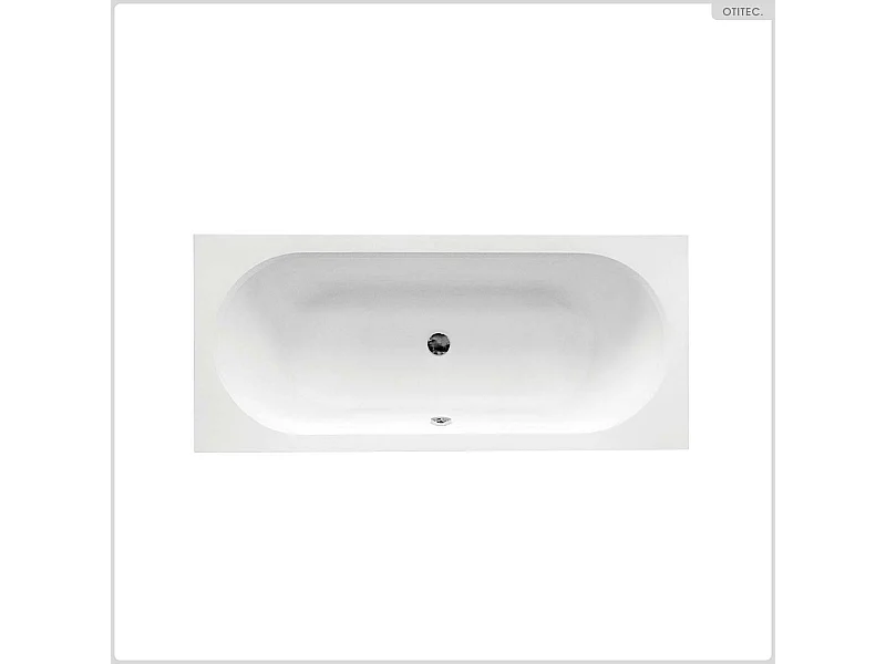 Baignoire rectangulaire - 180 x 80 cm - avec Habillage - Pieds - Vidage Chrome - VITAE