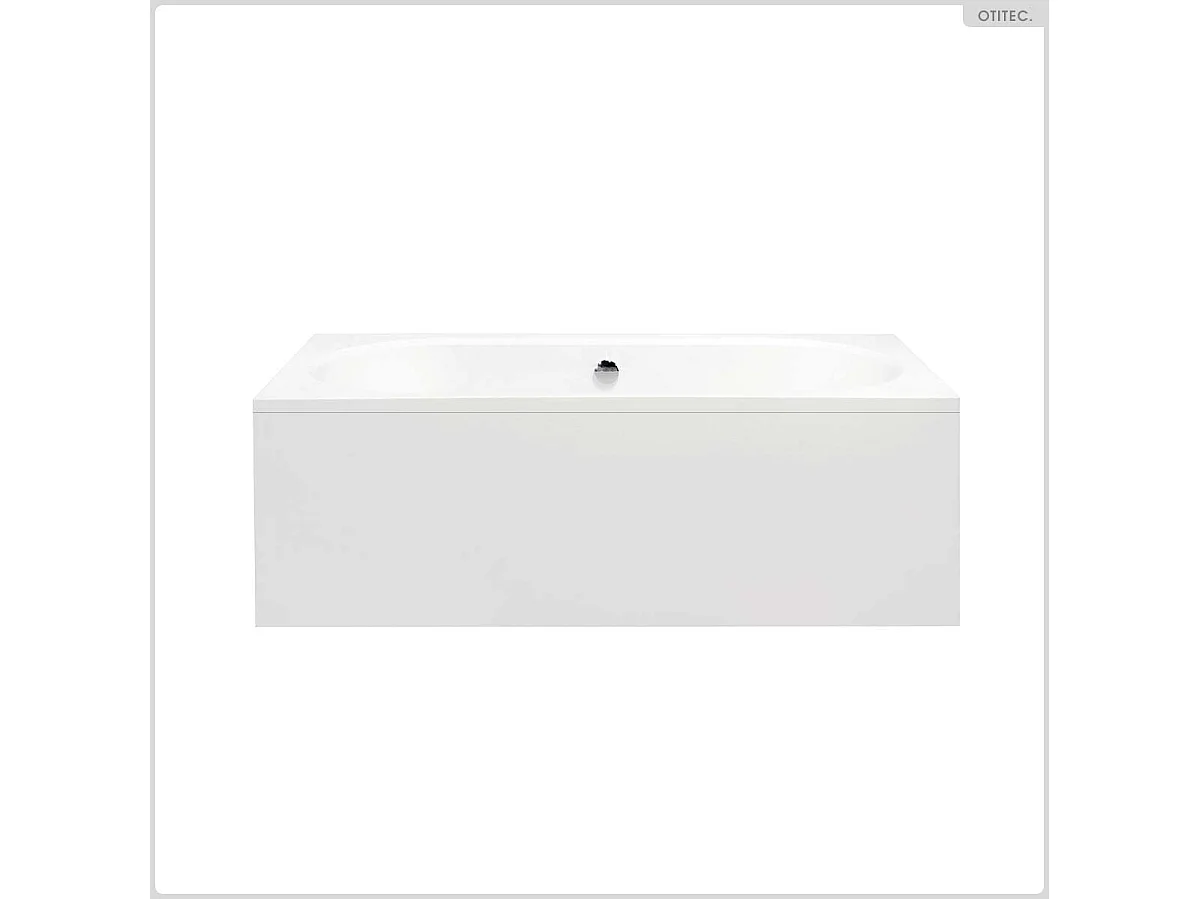 Baignoire rectangulaire - 150 x 75 cm - avec Tablier - Pieds - Vidage Chrome - VITAE