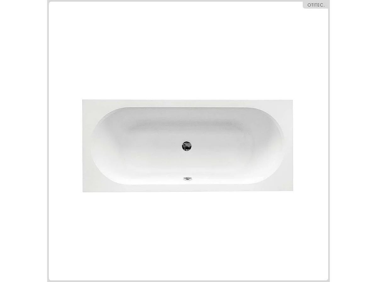 Baignoire rectangulaire - 150 x 75 cm - avec Tablier - Pieds - Vidage Chrome - VITAE