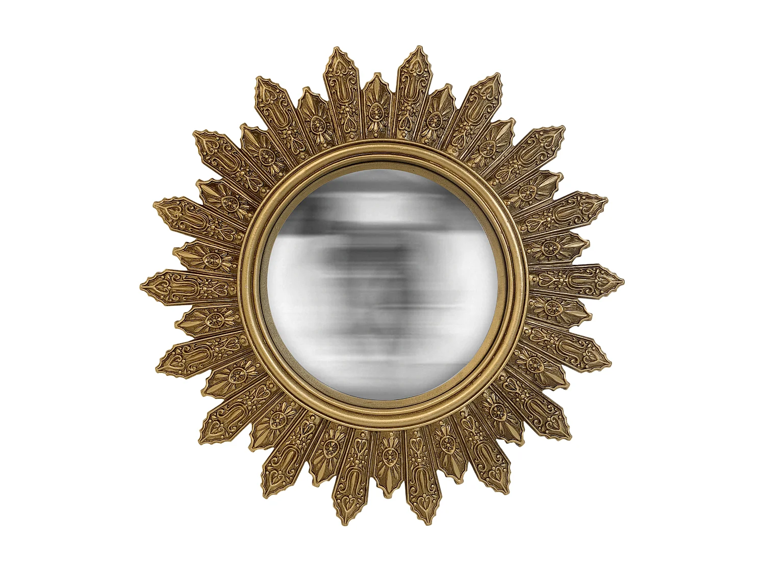 Miroir convexe doré 26cm