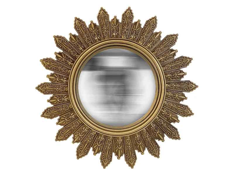 Miroir convexe doré 26cm