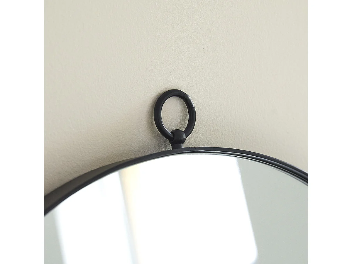 Spiegel Wandspiegel aus Metall rund Badezimmer Badspiegel Schlafzimmer Flur