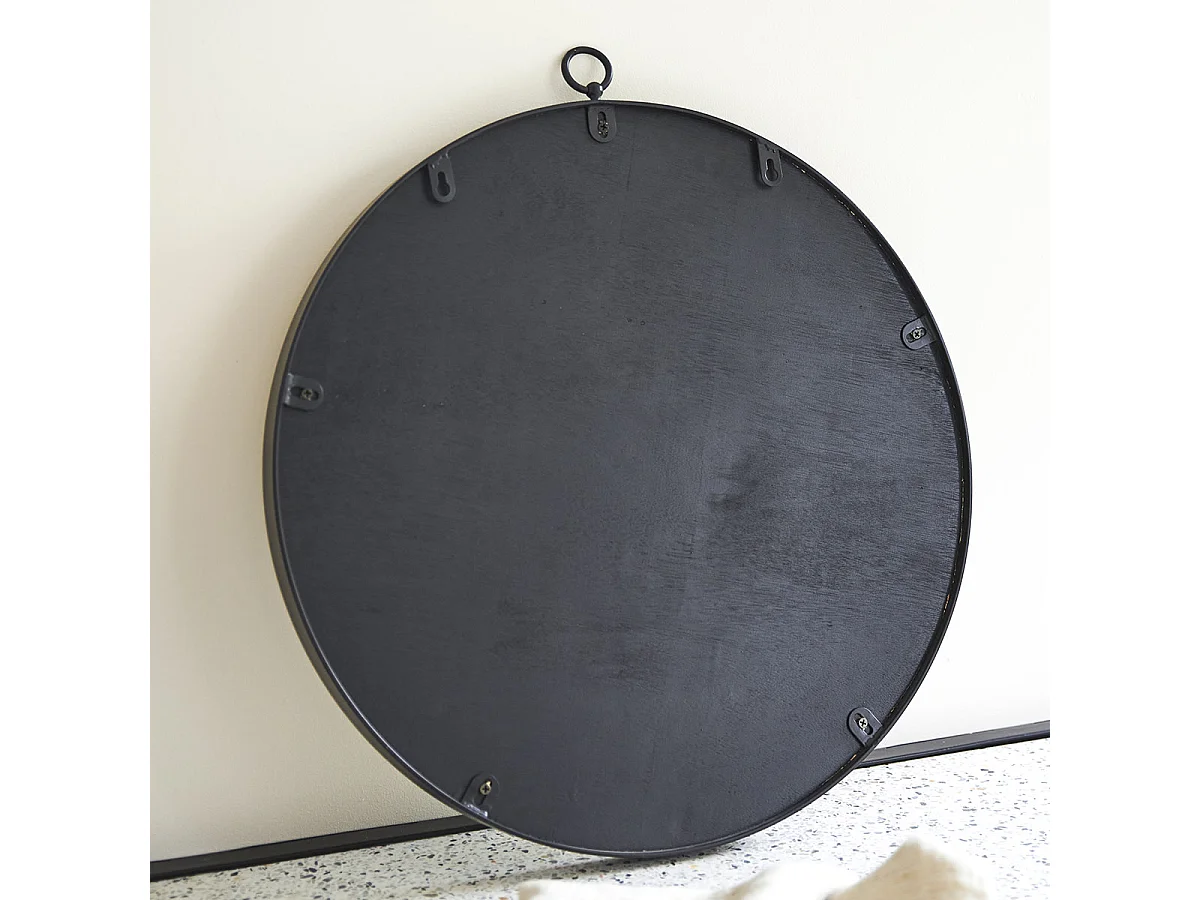 Spiegel Wandspiegel aus Metall rund Badezimmer Badspiegel Schlafzimmer Flur