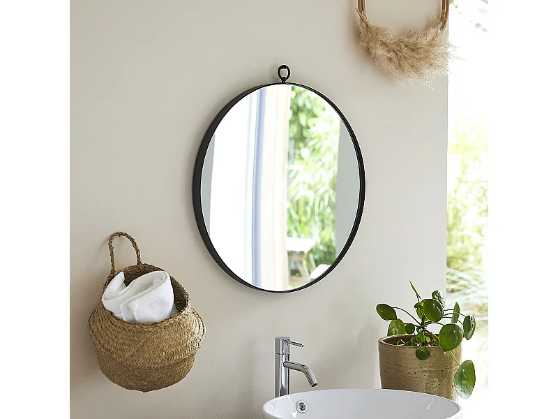 Miroir en métal 50x50 Eliot industriel