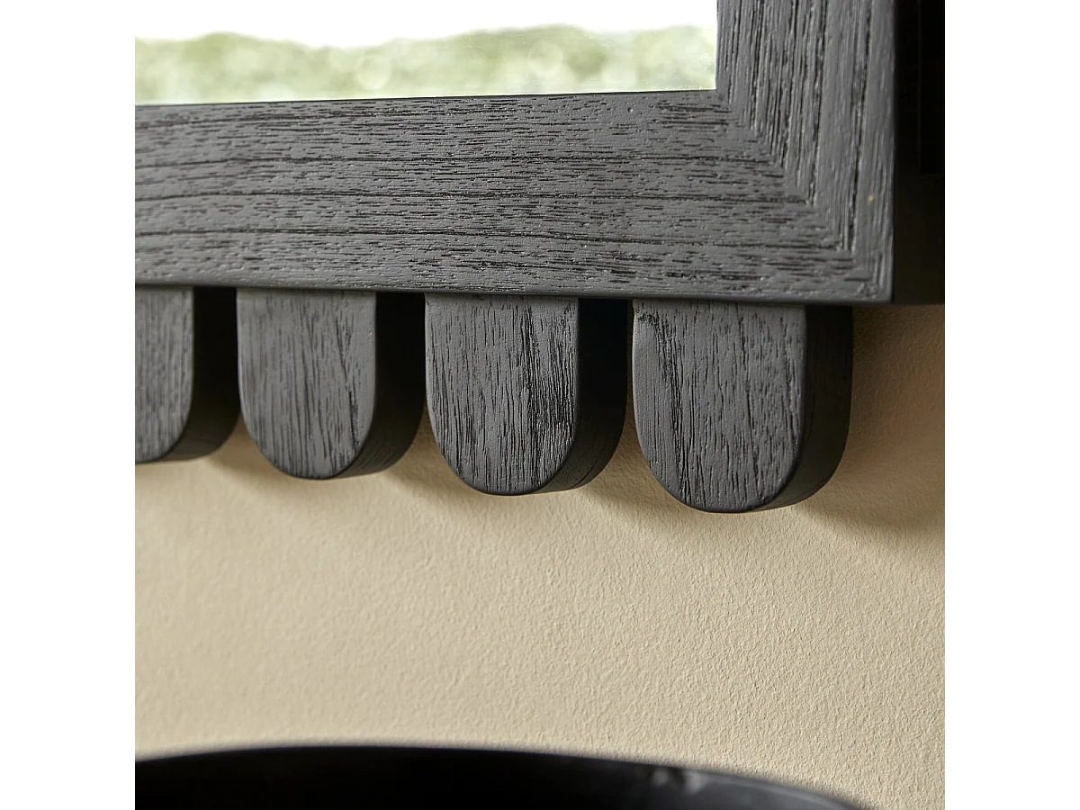 Specchio in legno di mindi 75x75 cm Luca