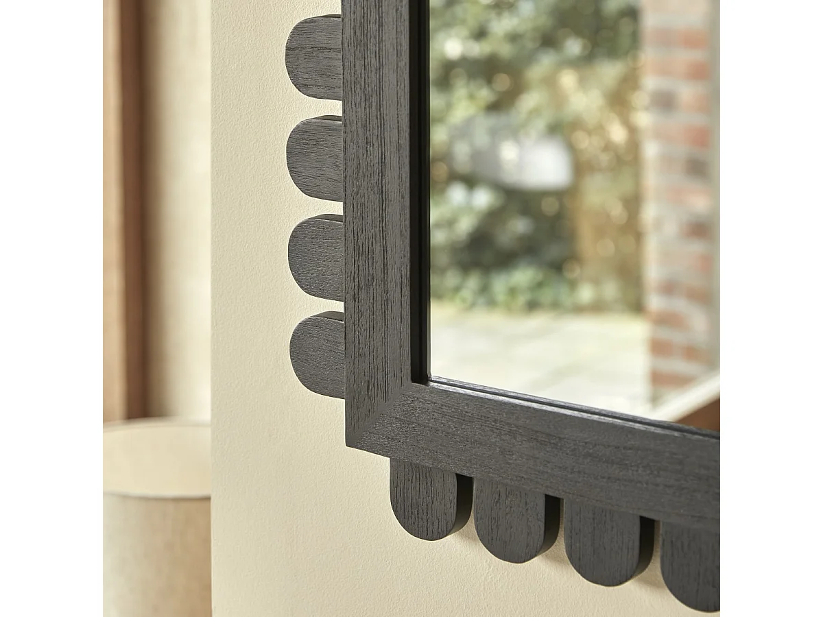 Specchio in legno di mindi 75x75 cm Luca