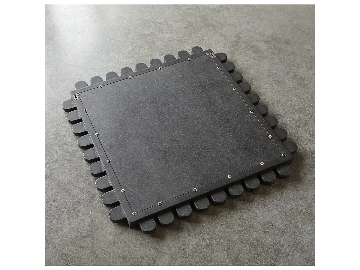 Specchio in legno di mindi 75x75 cm Luca