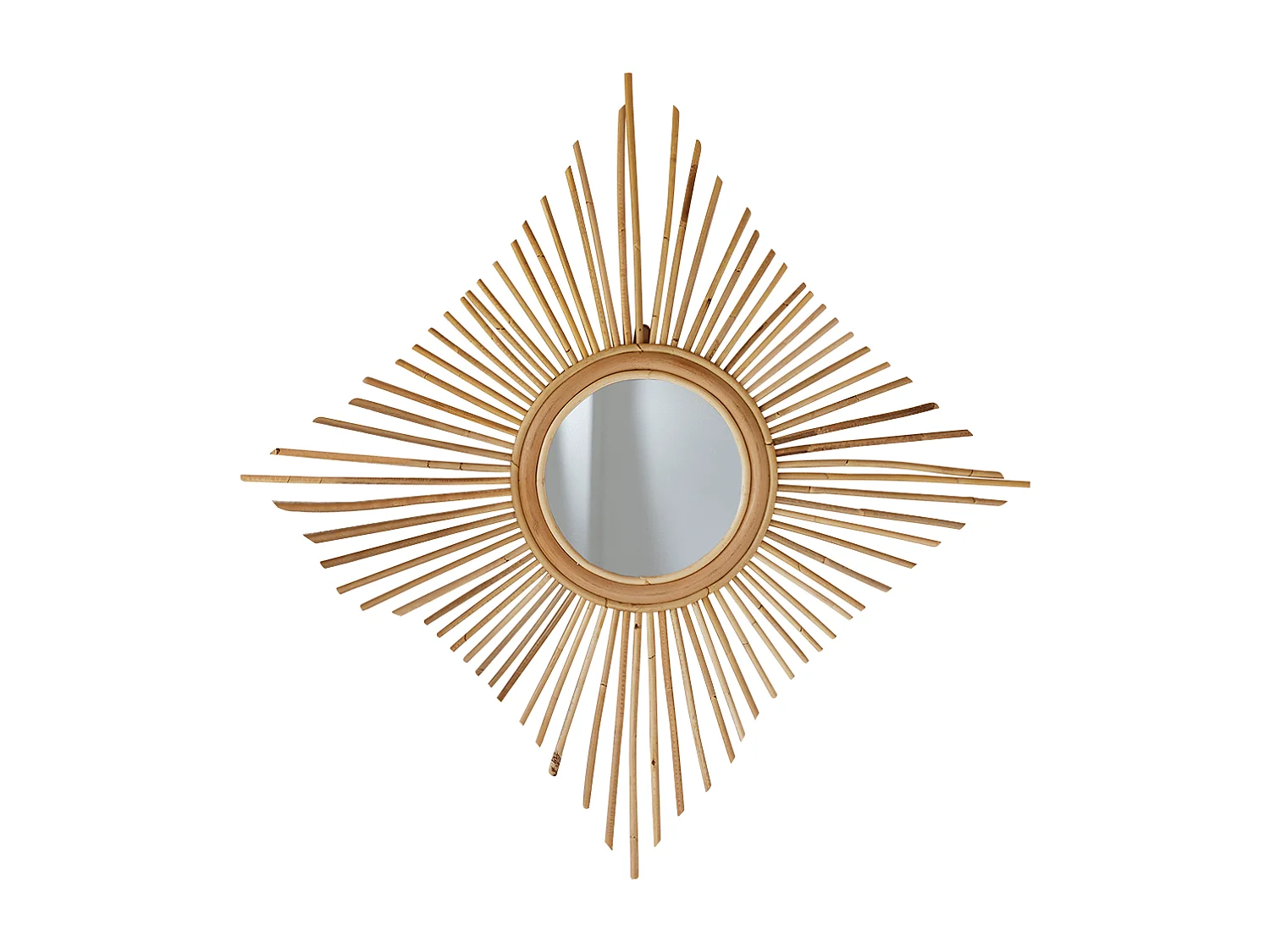 Specchio in rattan 80 Isidore naturale