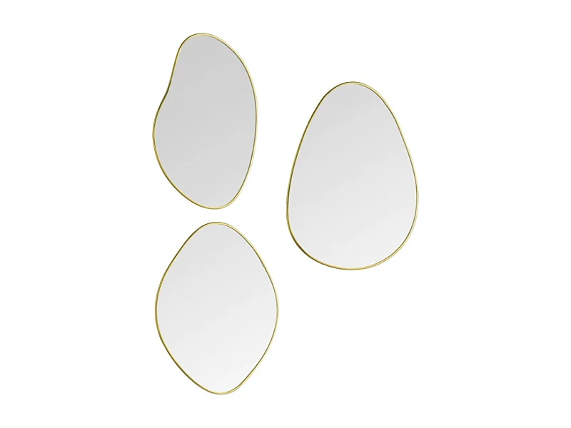 Lot de 3 miroirs Viola, design organique