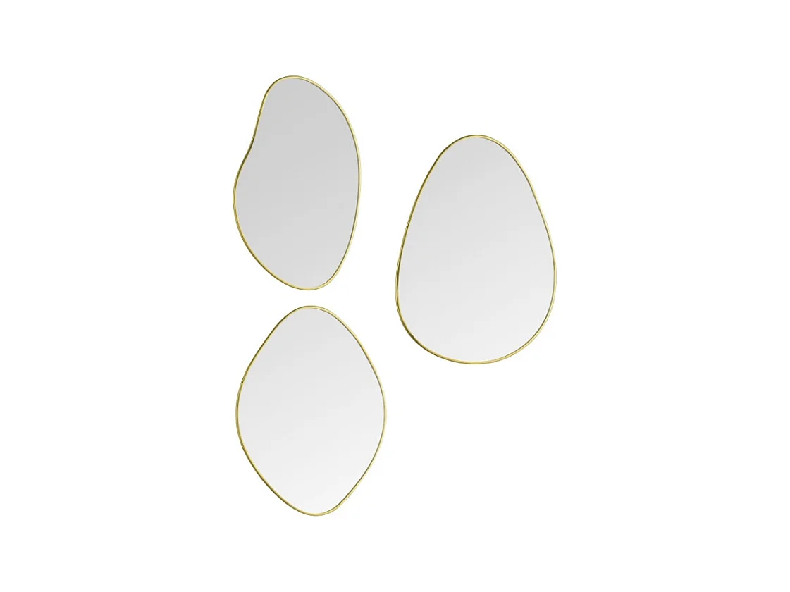 Lot de 3 miroirs Viola, design organique