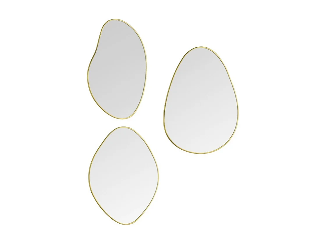 Lot de 3 miroirs Viola, design organique