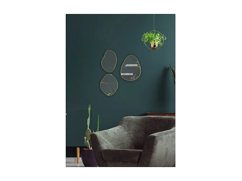 Lot de 3 miroirs Viola, design organique