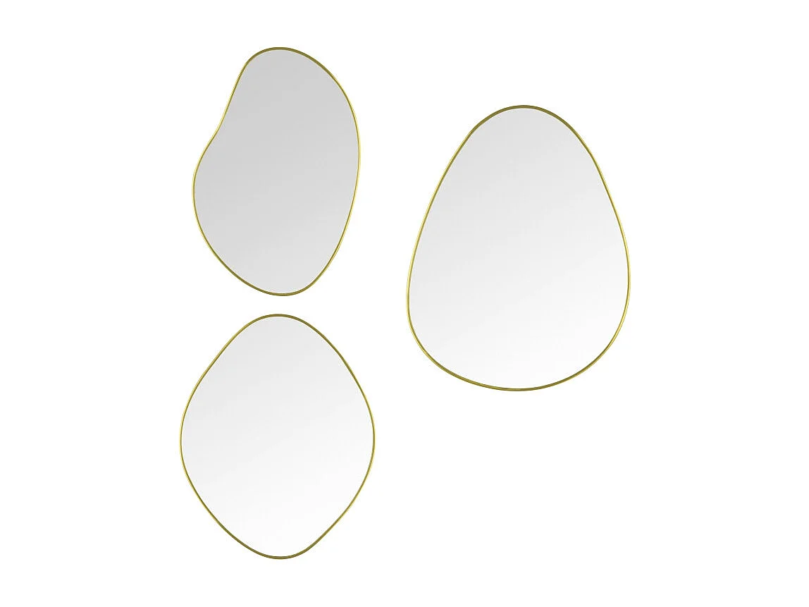 Lot de 3 miroirs Viola, design organique