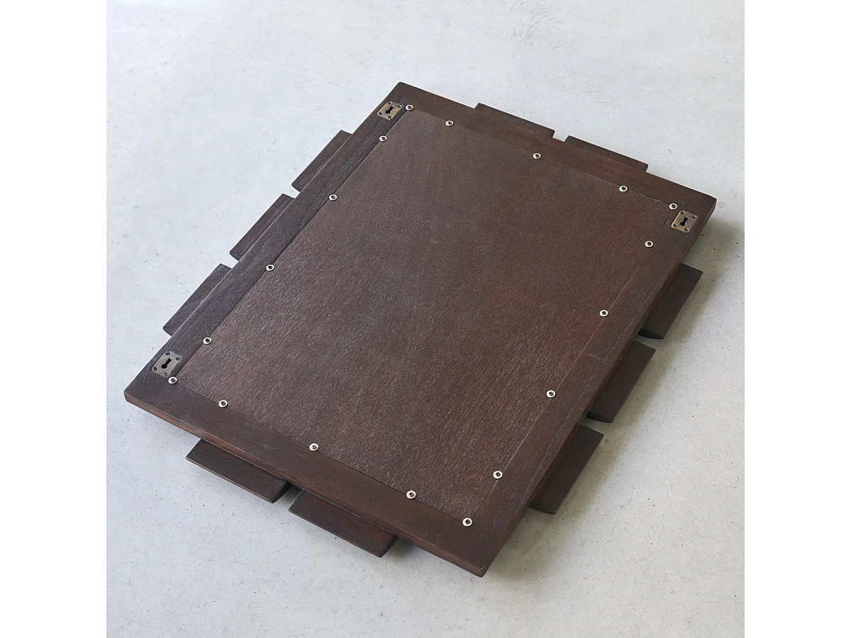 Specchio in legno di mindi 85x67,5 cm Isaac
