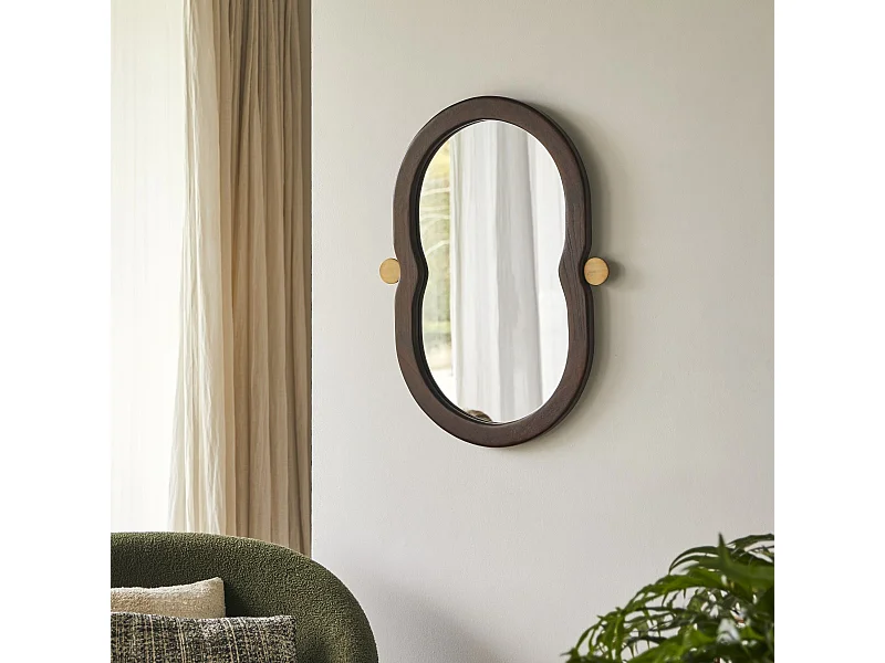 Miroir en bois de mindi 80x50 cm Agate