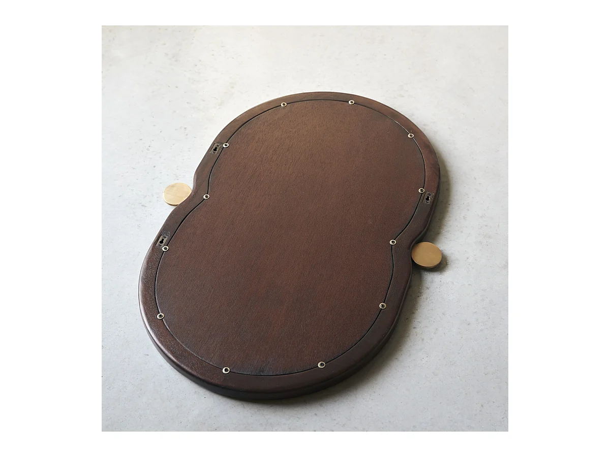 Specchio in legno di mindi 80x50 cm Agate