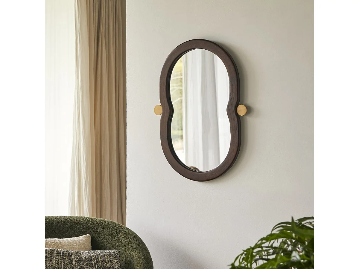 Miroir en bois de mindi 80x50 cm Agate