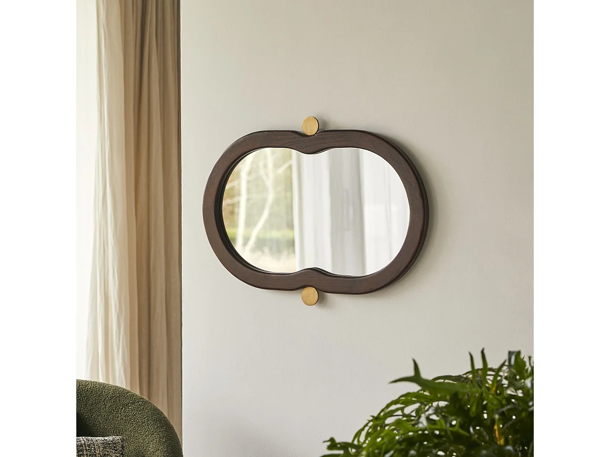 Miroir en bois de mindi 80x50 cm Agate