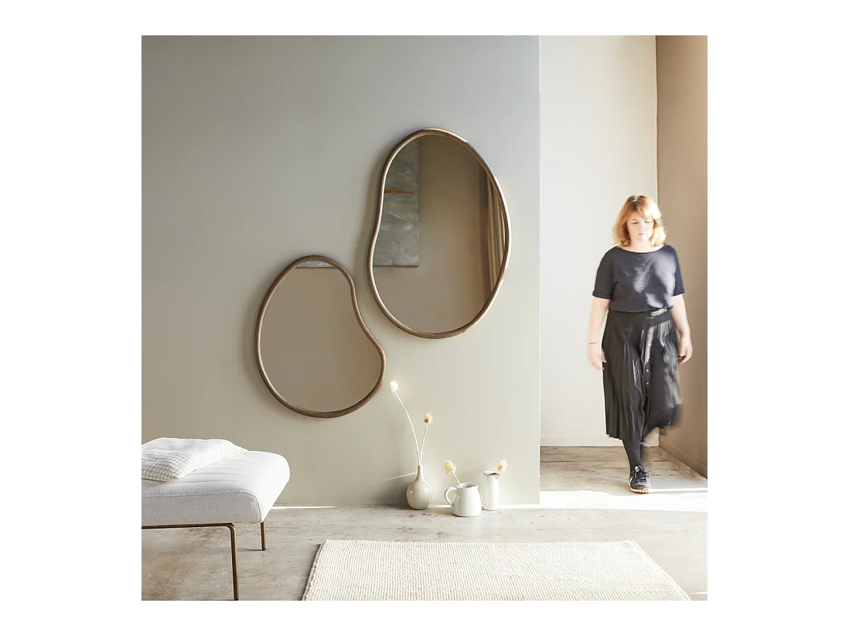 Miroir en bois de mindi 85x65 Dim