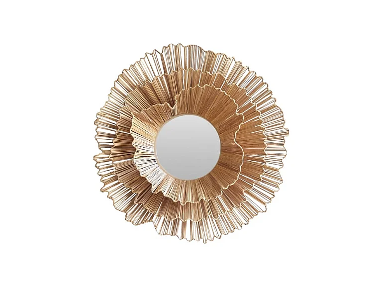 Specchio rotondo in fibre naturali 70 cm Pia