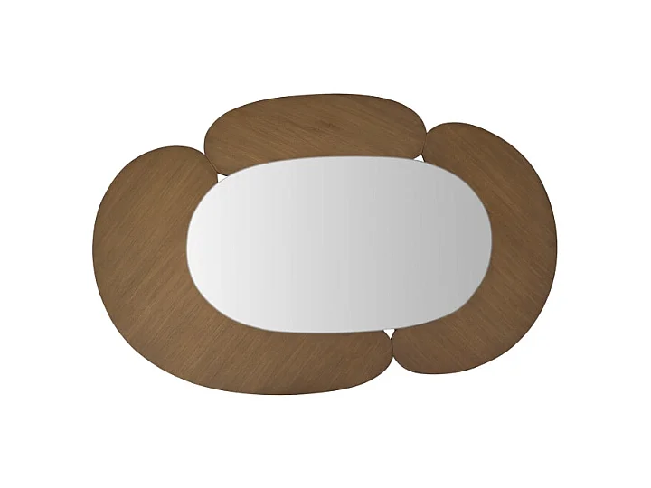 Ovaler Spiegel aus hellem Mindiholz 115x75 Eda