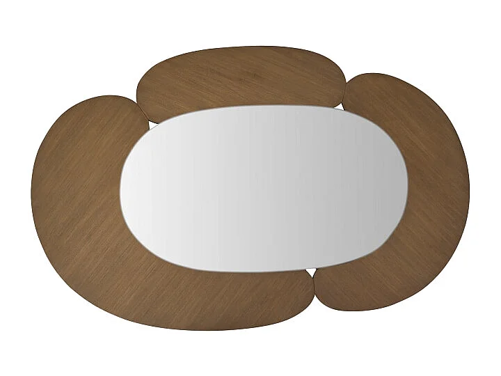 Ovaler Spiegel aus hellem Mindiholz 115x75 Eda