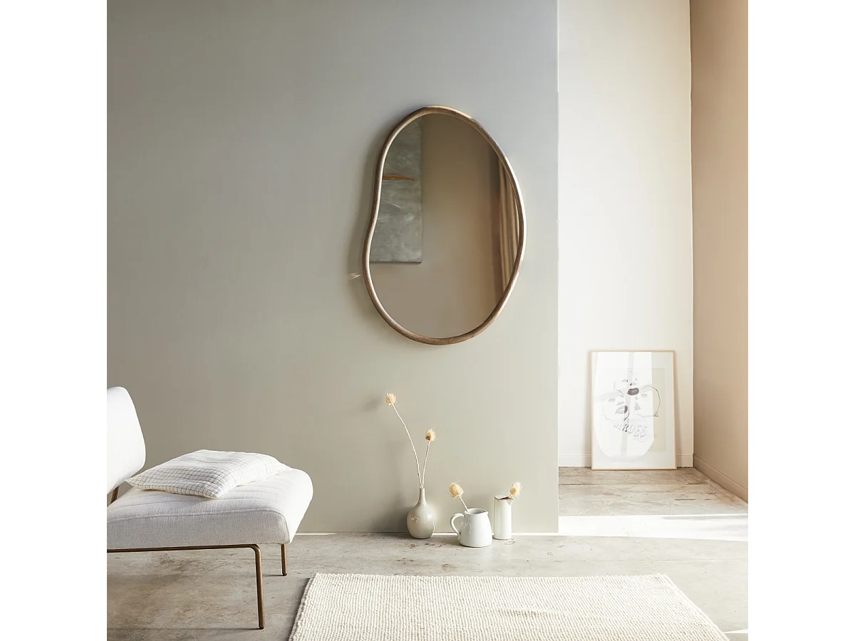 Miroir en bois de mindi 100x70 Dim