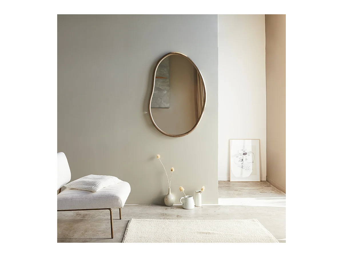 Specchio in legno di mindi 100x70 Dim