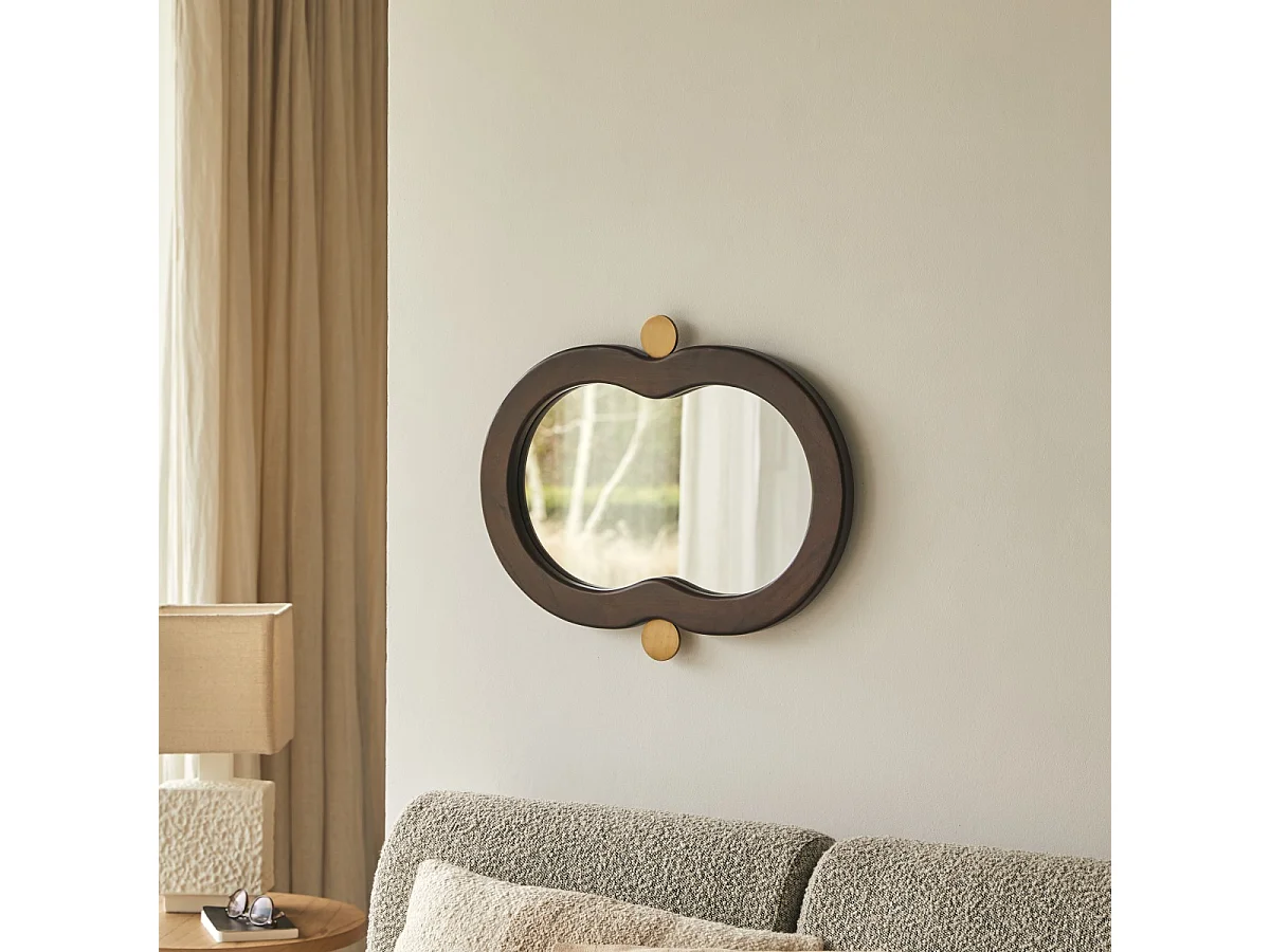 Miroir en bois de mindi 60x40 cm Agate