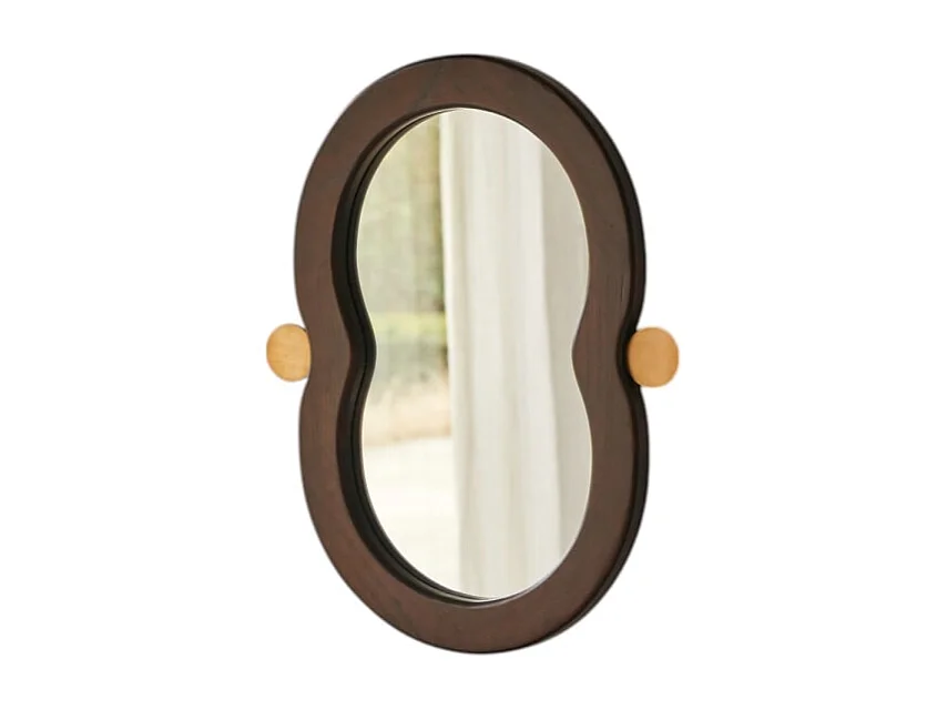 Spiegel Agate aus Mindiholz, 60 x 40 cm