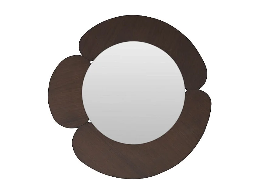 Spiegel Sara mit dunklem Mindiholz-Rahmen 110 x 110