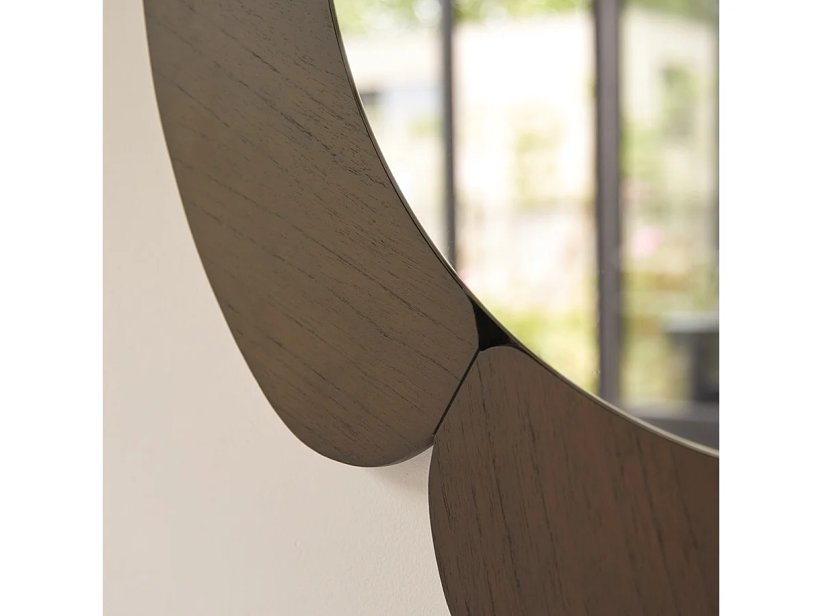 Spiegel Sara mit dunklem Mindiholz-Rahmen 110 x 110