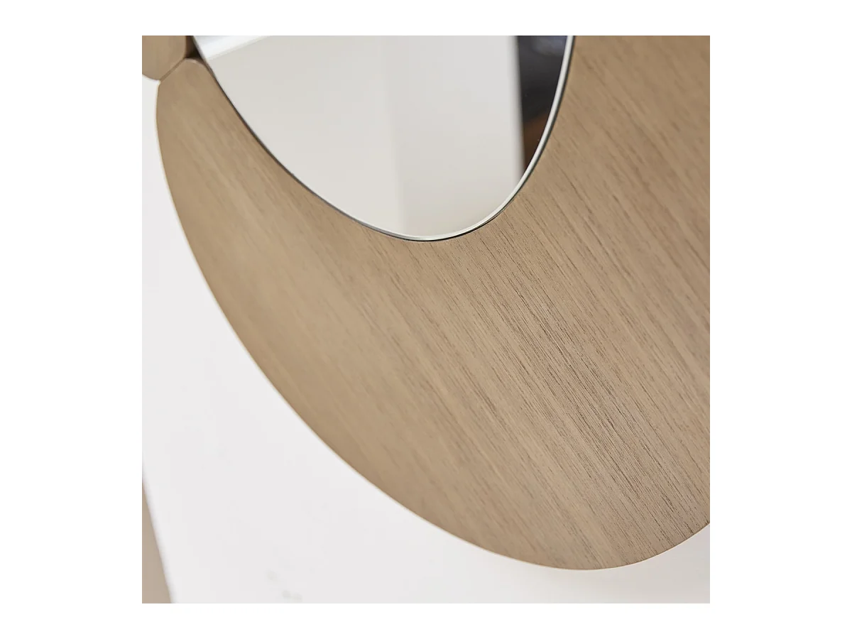 Ovaler Spiegel aus hellem Mindiholz 75x115 Eda