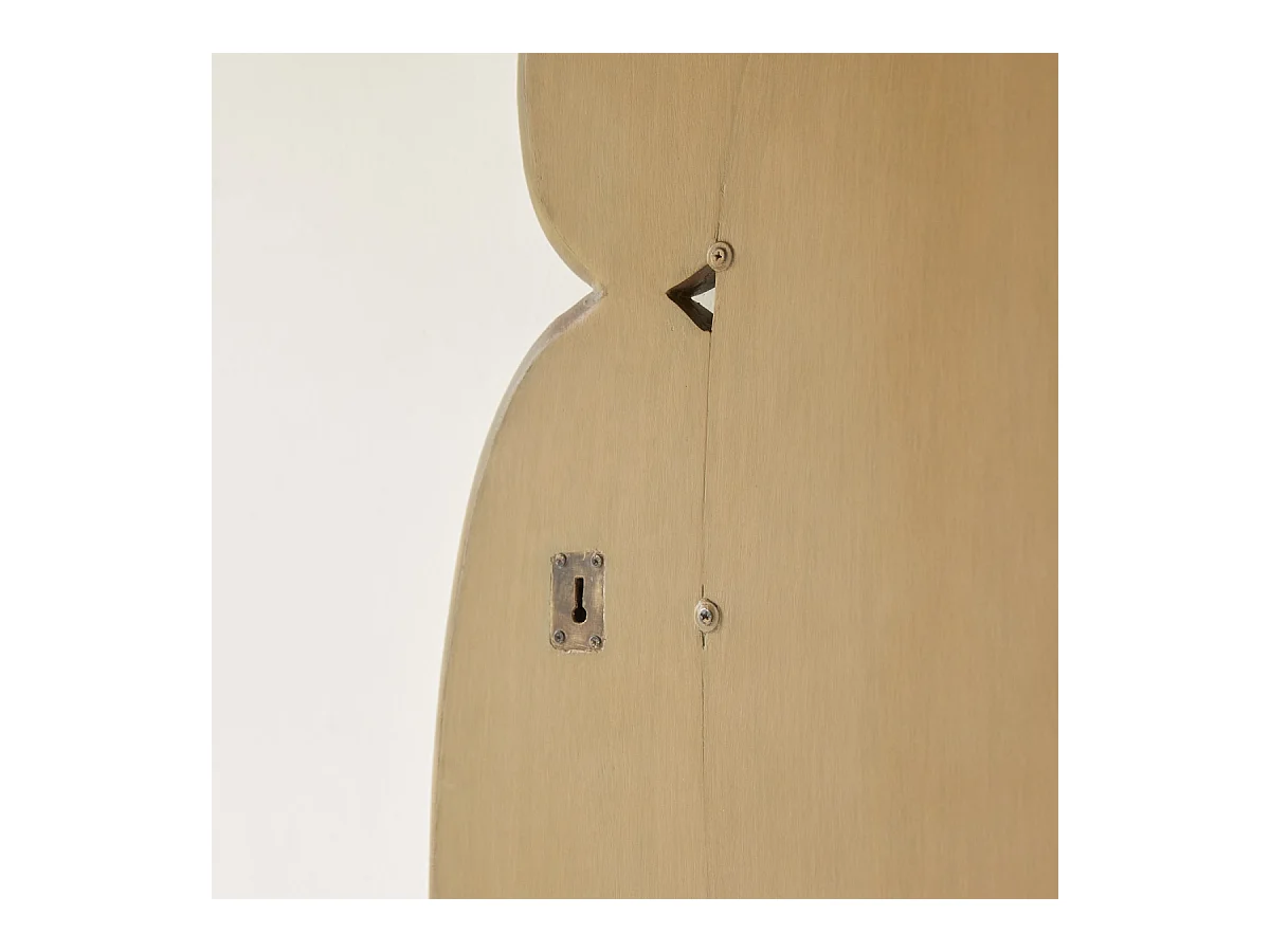 Ovaler Spiegel aus hellem Mindiholz 75x115 Eda