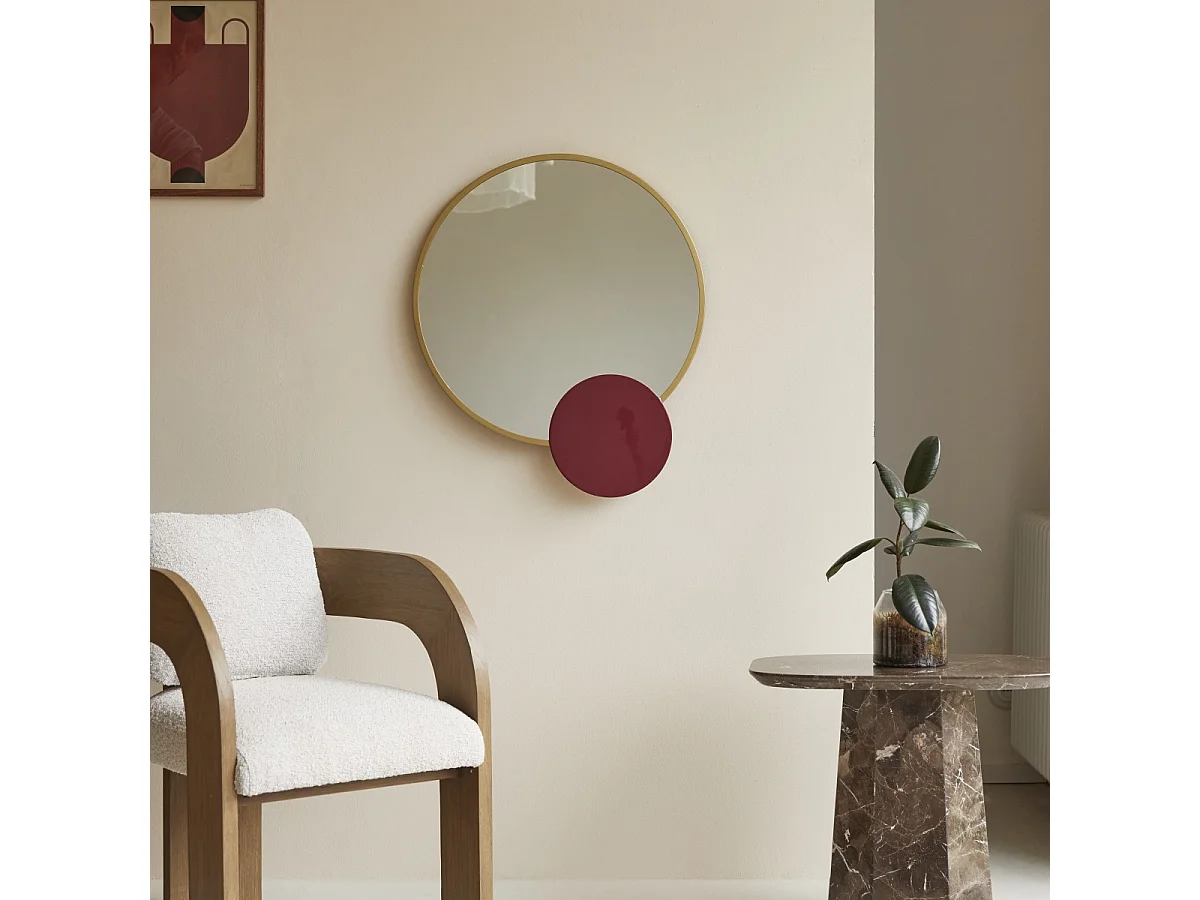 Runder Spiegel Tom mit Stahlrahmen 60 cm