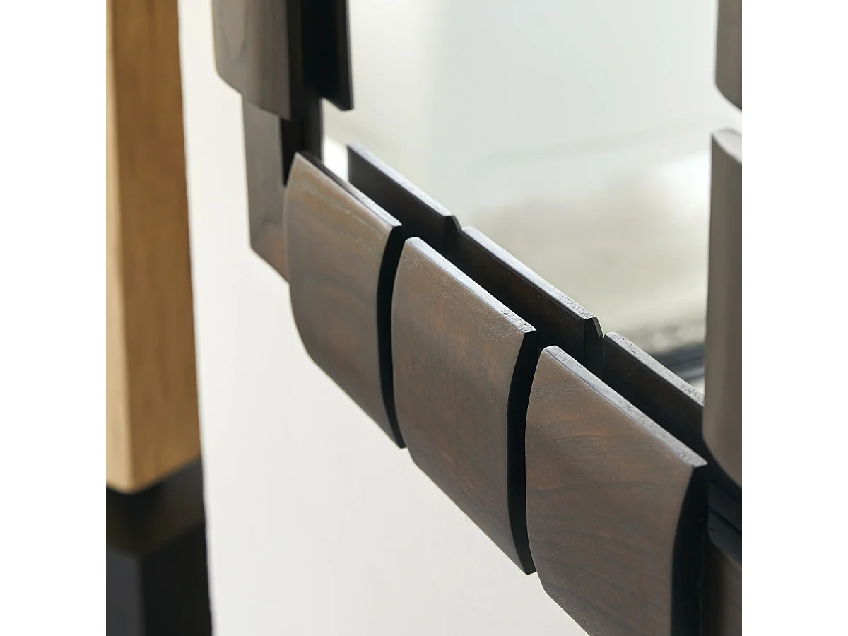 Miroir en bois de mindi 100x80 cm Isaac