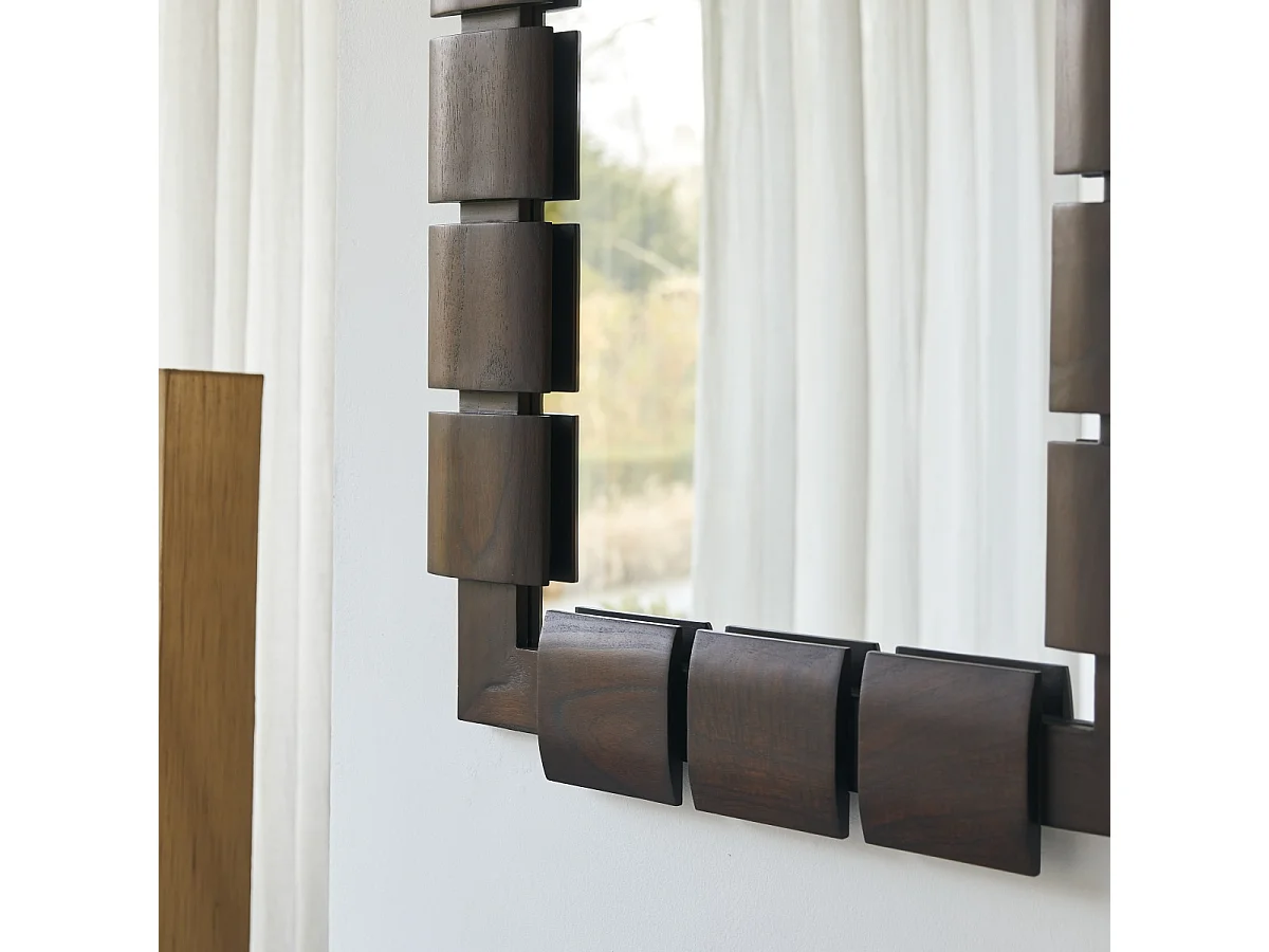 Miroir en bois de mindi 100x80 cm Isaac