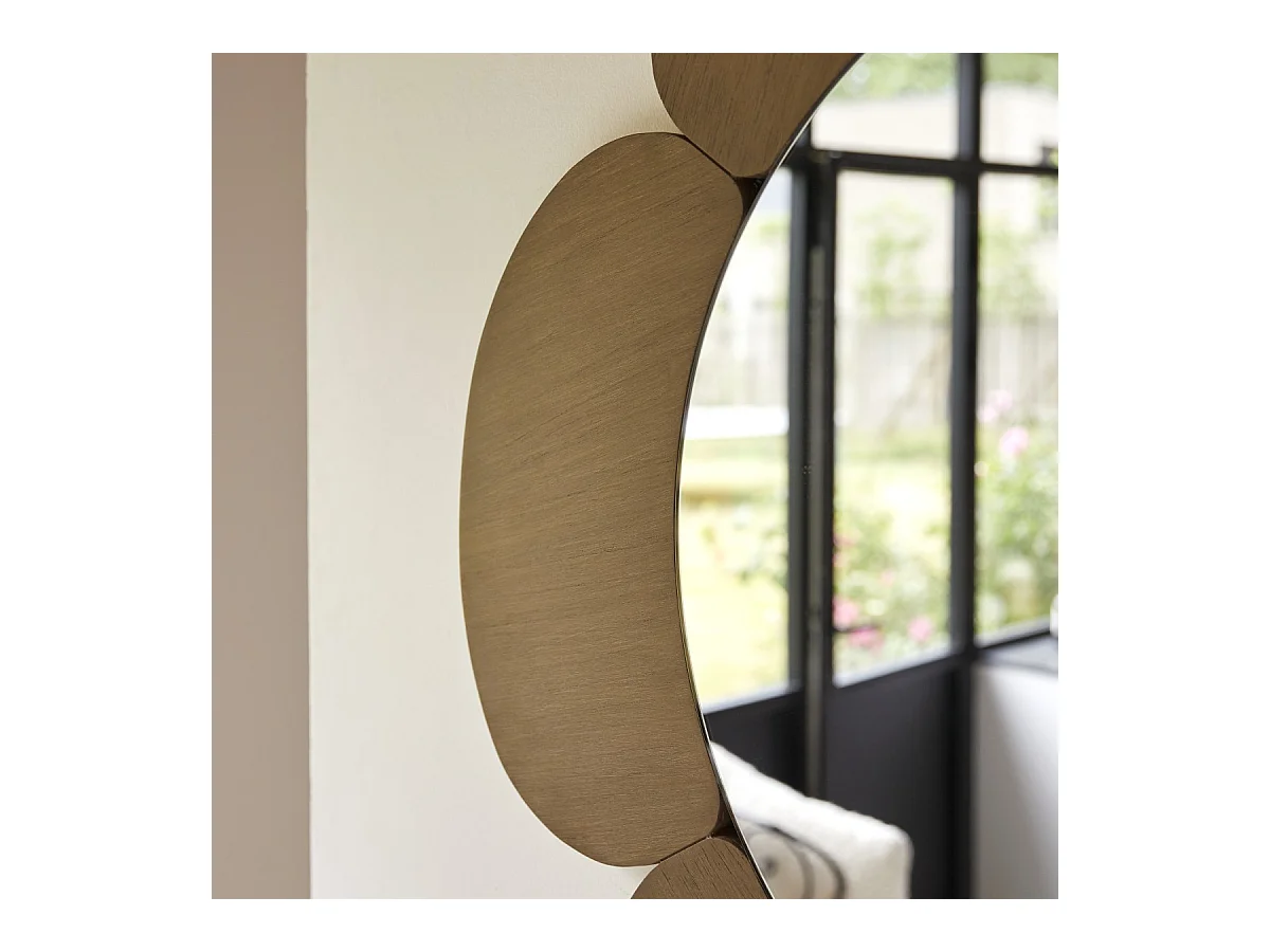 Spiegel mit hellem Mindiholz-Rahmen 110 x 110 Sara