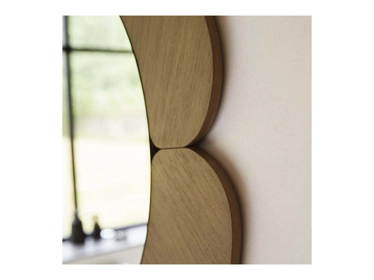 Spiegel mit hellem Mindiholz-Rahmen 110 x 110 Sara