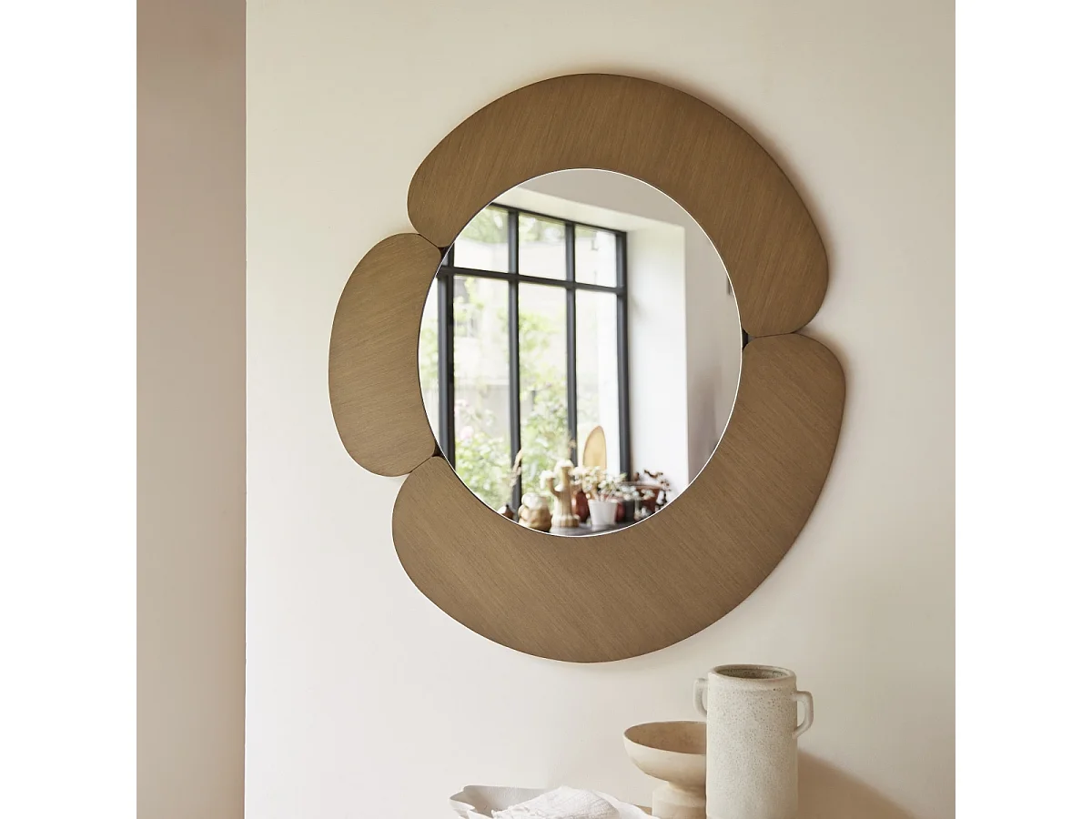 Spiegel mit hellem Mindiholz-Rahmen 110 x 110 Sara