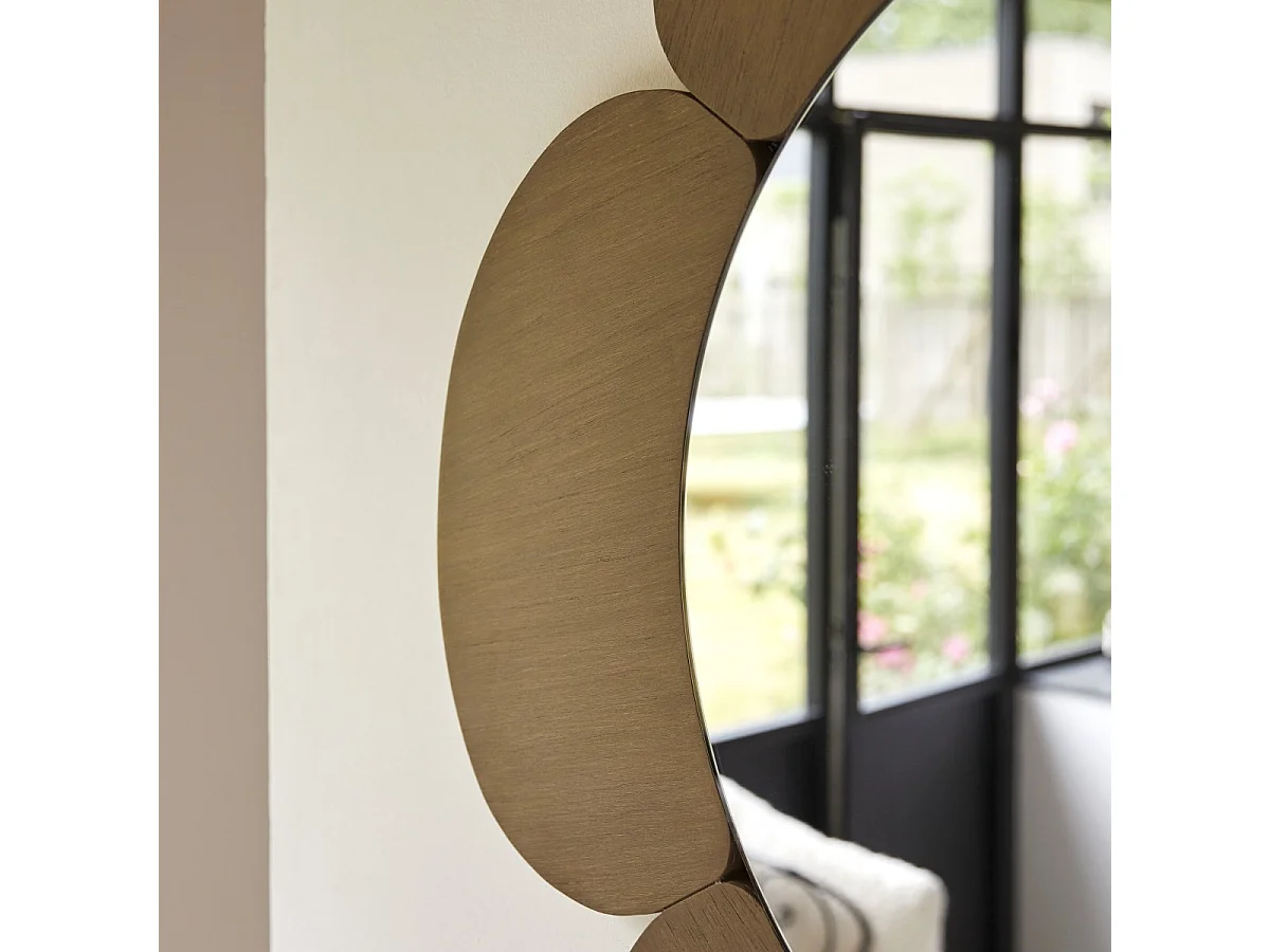 Spiegel mit hellem Mindiholz-Rahmen 110 x 110 Sara