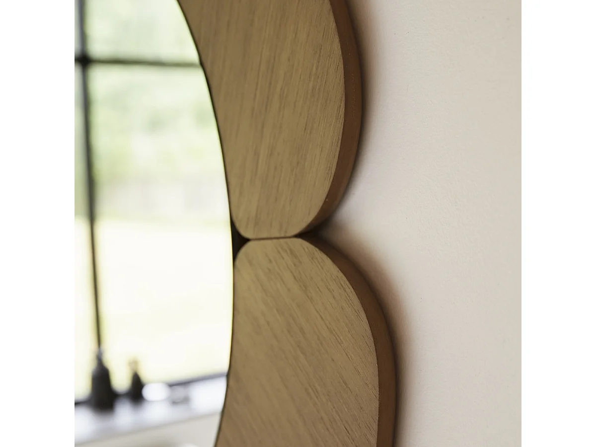 Spiegel mit hellem Mindiholz-Rahmen 110 x 110 Sara