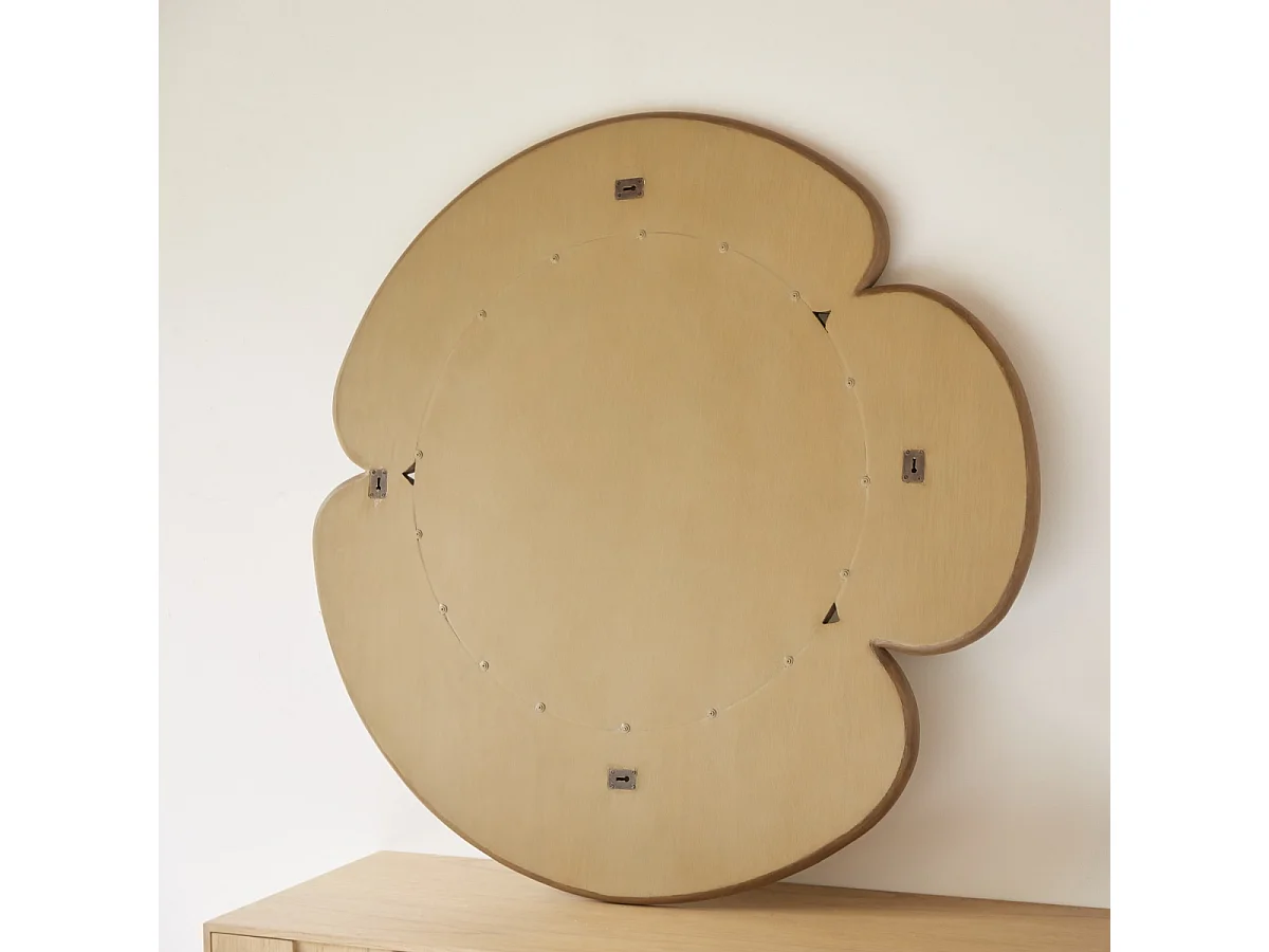 Spiegel mit hellem Mindiholz-Rahmen 110 x 110 Sara